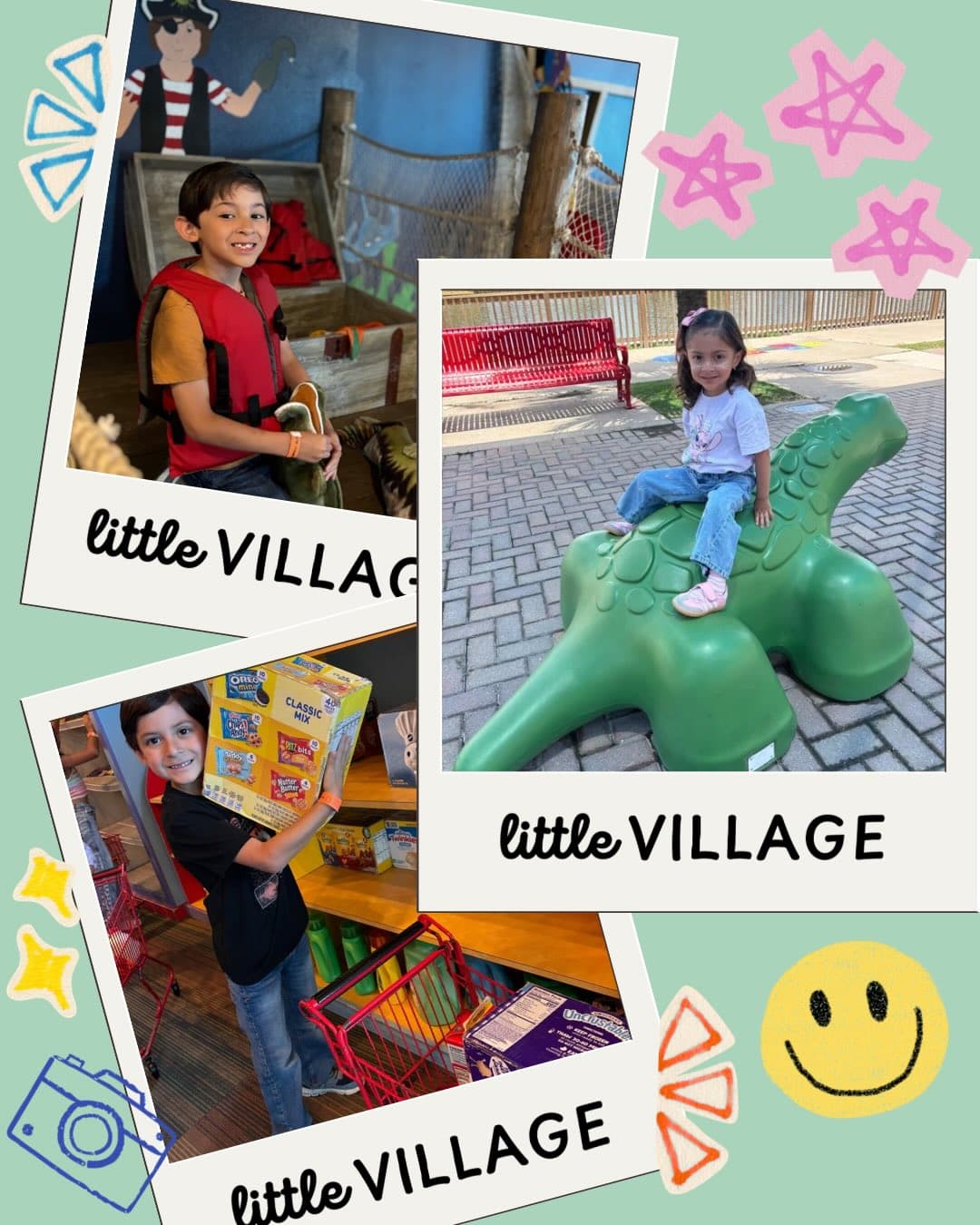 A little girl riding a toy dinosaur.